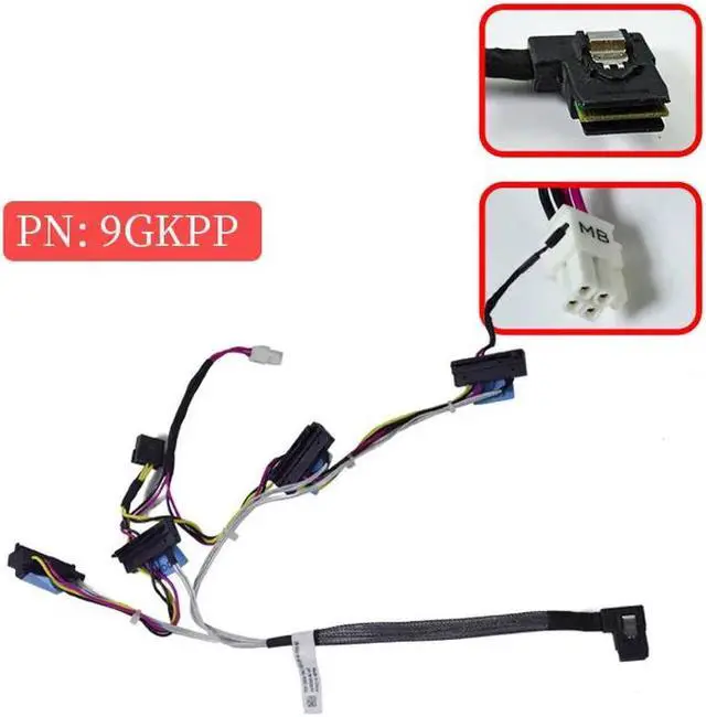 Alt view image 3 of 3 - Cable de alimentación ODD SATA HDD para servidor PowerEdge R430 9GKPP 09GKPP 4x conector de disco duro