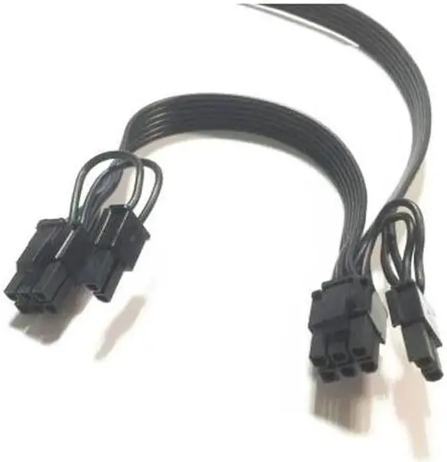 Alt view image 5 of 6 - Cable de extensión de alimentación PCIE GPU, 10 piezas, 6 pines macho a 8 pines duales (6 + 2 pines), Cable de alimentación para tarjeta gráfica 18AWG(60CM 20CM)