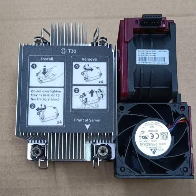 Alt view image 4 of 6 - For Proliant DL380 G10 Plus Standard Heatsink P26491-001 P14966-001 P14903-001 And Fan P21640-001 P23971-001 P22800-001