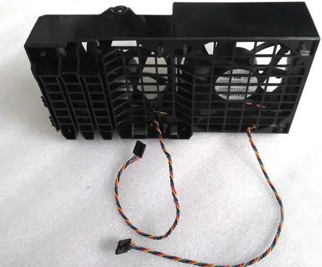Alt view image 4 of 4 - For Precision T3500 T5500 Workstation Case Cooling Dual Fan Assembly 0HW856 HW856