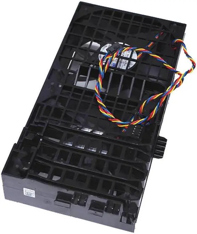 Alt view image 2 of 4 - For Precision T3500 T5500 Workstation Case Cooling Dual Fan Assembly 0HW856 HW856