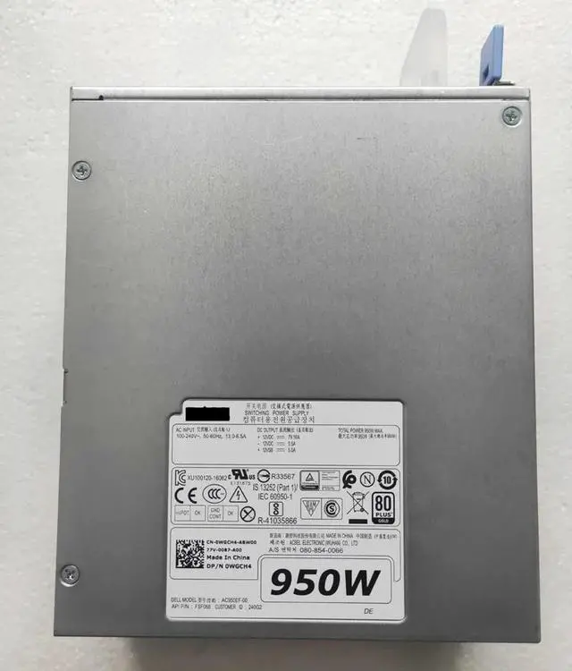 Alt view image 3 of 6 - 950W PSU For Precision T5820 T7820 T5920 Switching Power Supply WGCH4 0WGCH4 AC950EF-00 CXV28 0CXV28 H950EF-00