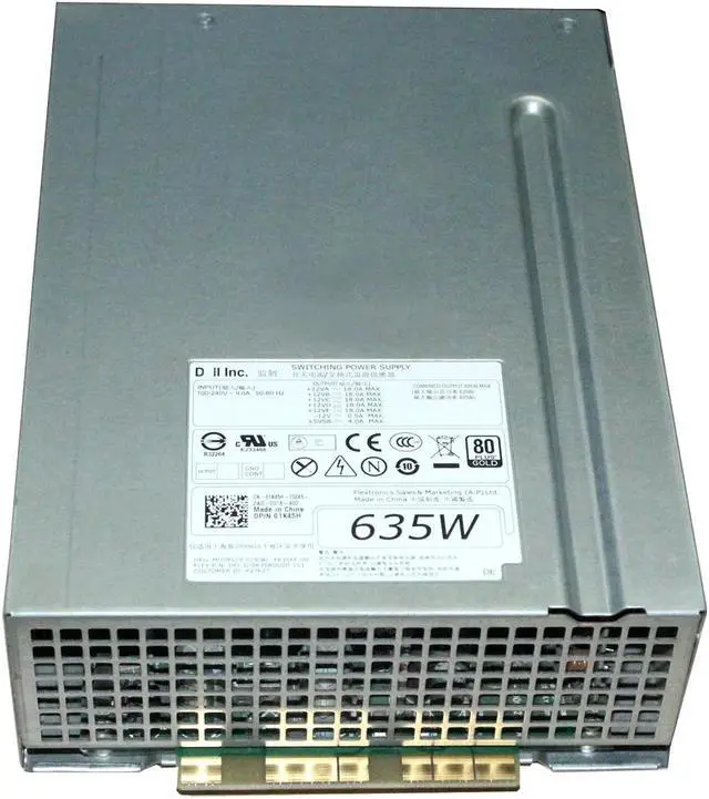 Main image of For T5600 T3600 635W Power Supply Unit PSU 0NVC7F D635EF-00 01K45H F635EF-00
