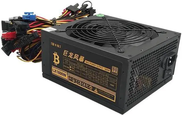 Alt view image 2 of 5 - 1800W PSU Bitmain Dragon Storm LX1800W Multiple Channel Server Power Supply 16*(6+2Pin) For GPU Mining Rig