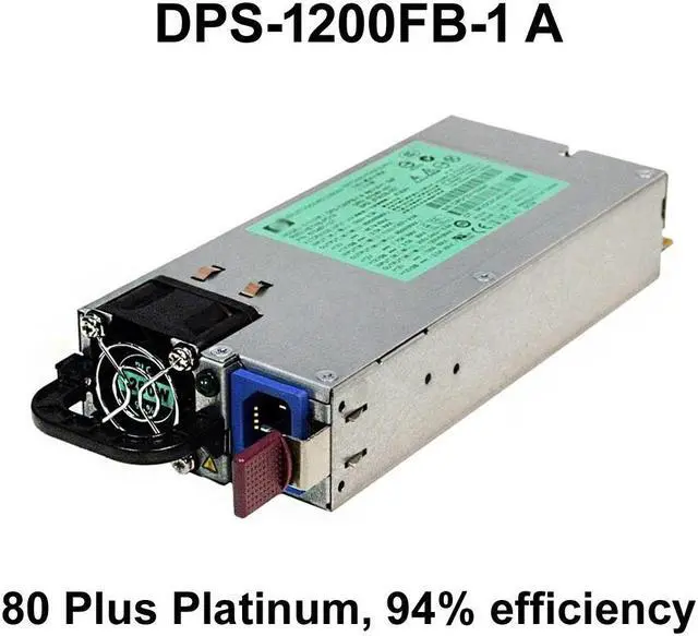 Alt view image 2 of 6 - GPU Mining Power Supply Platinum 1200Watt Server PSU DPS-1200FB-1 A 579229-001 570451-101