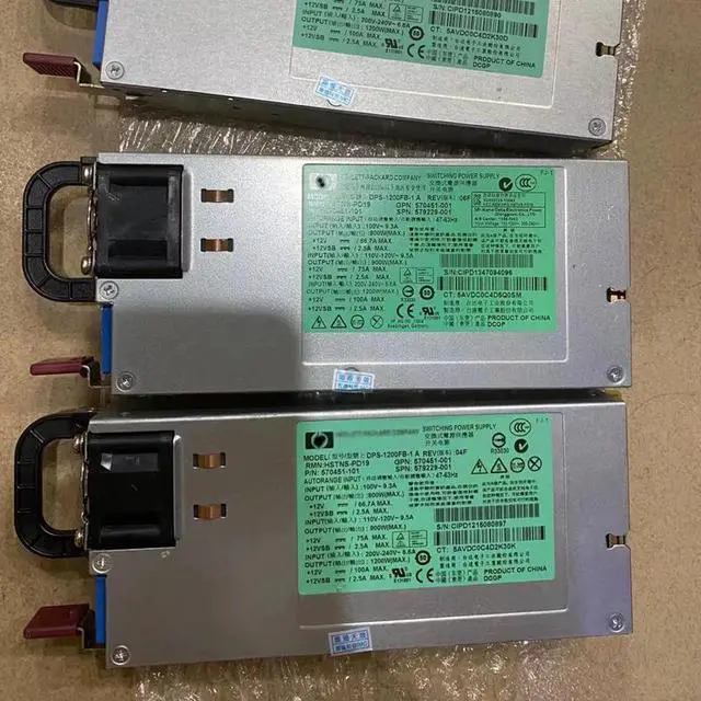 Alt view image 6 of 6 - GPU Mining Power Supply Platinum 1200Watt Server PSU DPS-1200FB-1 A 579229-001 570451-101