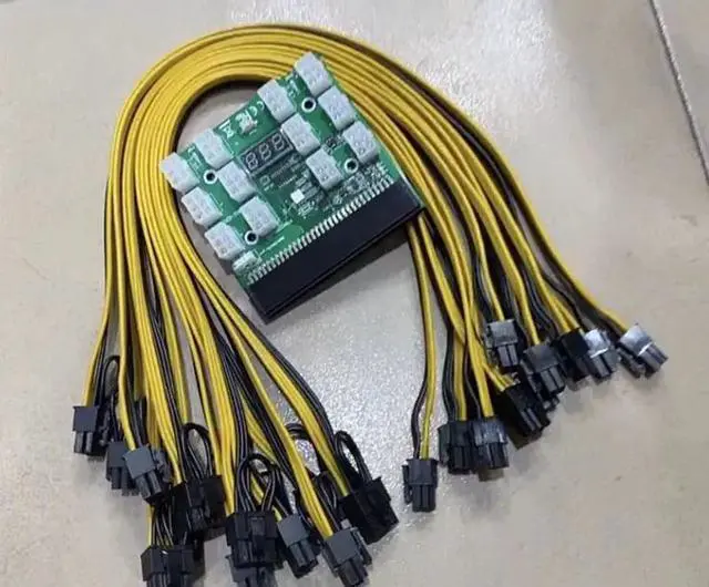 Alt view image 5 of 6 - 1200W Server Power Supply 490594-001 438203-001 498152-001 HSTNS-PL11 + Breakout Board + 12pcs PCIe 6Pin to 6+2Pin Cable