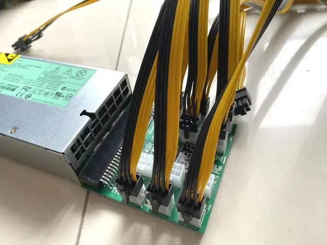 Alt view image 4 of 6 - 1200W Server Power Supply 490594-001 438203-001 498152-001 HSTNS-PL11 + Breakout Board + 12pcs PCIe 6Pin to 6+2Pin Cable