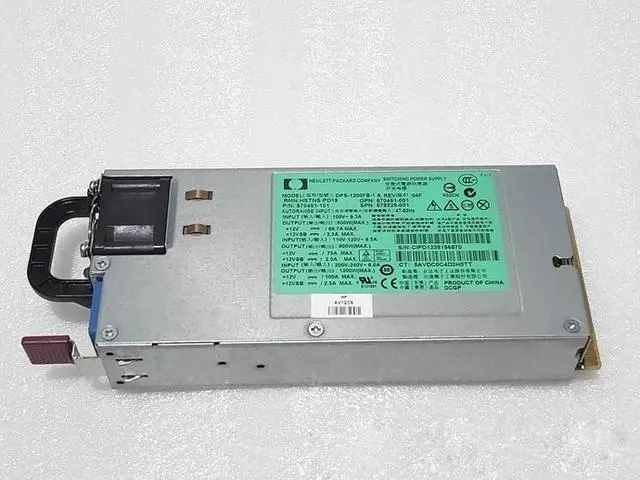 Alt view image 4 of 6 - 1200W Platinum Hot Plug Power Supply For ProLiant DL380 G7 DL580 G7 Server PSU 579229-001 570451-101 DPS-1200FB-1 A
