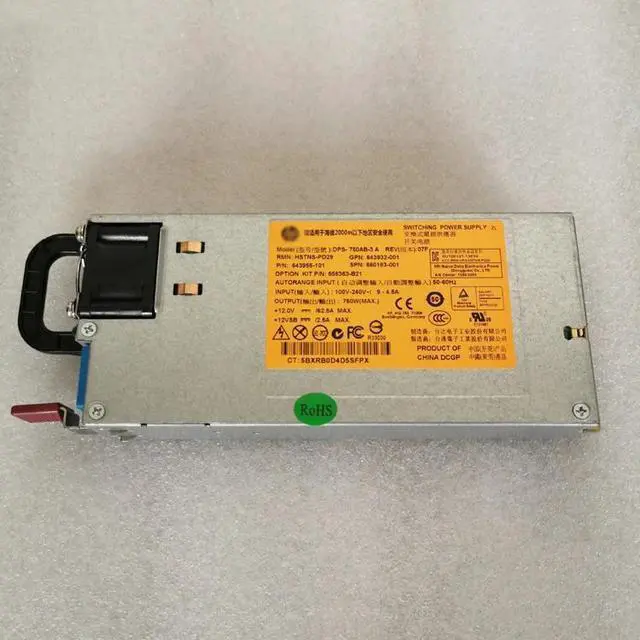 Alt view image 3 of 5 - 750W Platinum Power Supply Common Slot PSU Hot Plug 660183-001 656363-B21 643995-001 643932-001 DPS-750AB-3 HSTNS-PL29