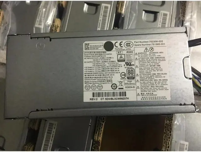 Alt view image 6 of 6 - PSU For HP 600 800 G1 SFF 6Pin 240W Power Supply D12-240P3B D12-240P1A D12-240P2A D12-240P3A PS-4241-1HC PCC002 PCC004