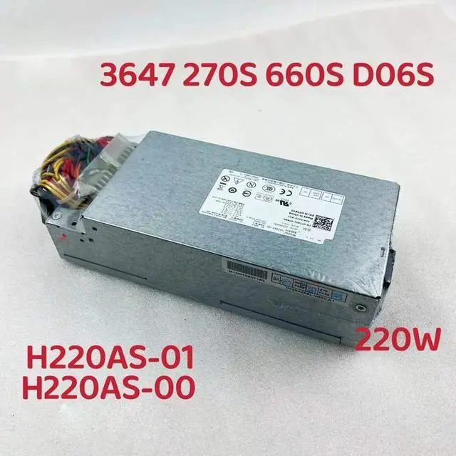 Alt view image 2 of 5 - 220W Power Supply H220AS-00 H220AS-01 For Inspiron 3647 660s Vostro 270 270s Desktop PSU