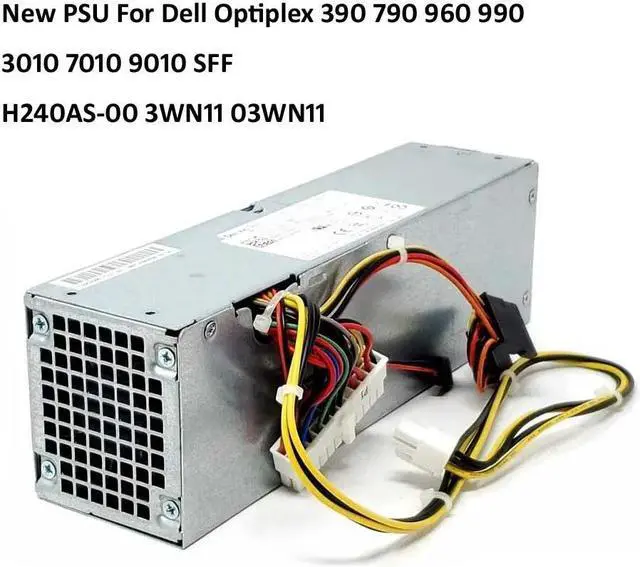 Alt view image 2 of 6 - PSU For Optiplex 390 790 960 990 3010 7010 9010 SFF 240W Desktop Power Supply H240AS-00 3WN11 03WN11