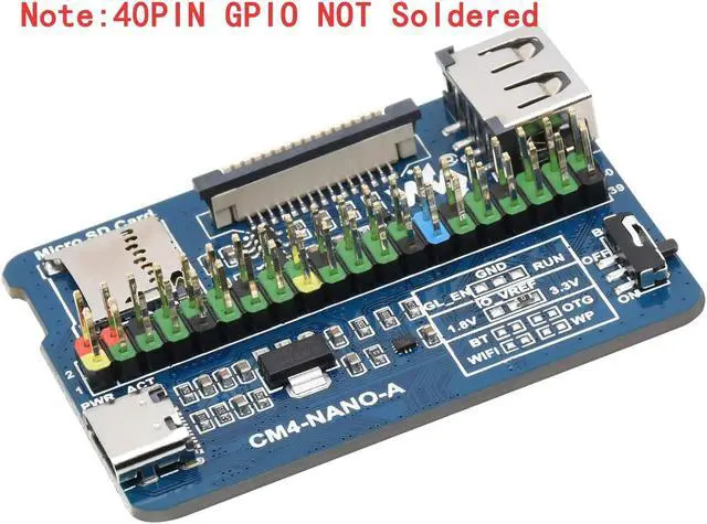 Alt view image 3 of 5 - 5V Mini Nano USB GPIO Expansion Board (A) Kit for RasPi Raspberry Pi Compute Module 4 CM4 Lite 2GB 4GB 8GB