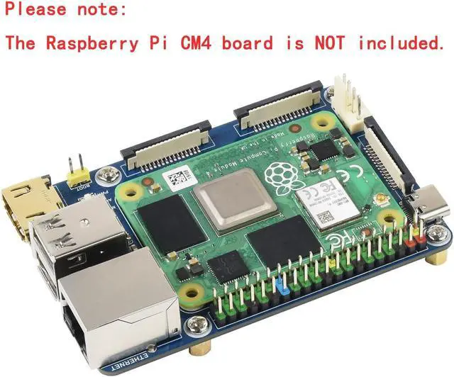 Alt view image 2 of 5 - 5V Mini CM4 Expansion Board USB Ethernet HUB GPIO IO Carrier Kit for Raspberry Pi Compute Module 4 Lite 4GB 8GB((Version B))
