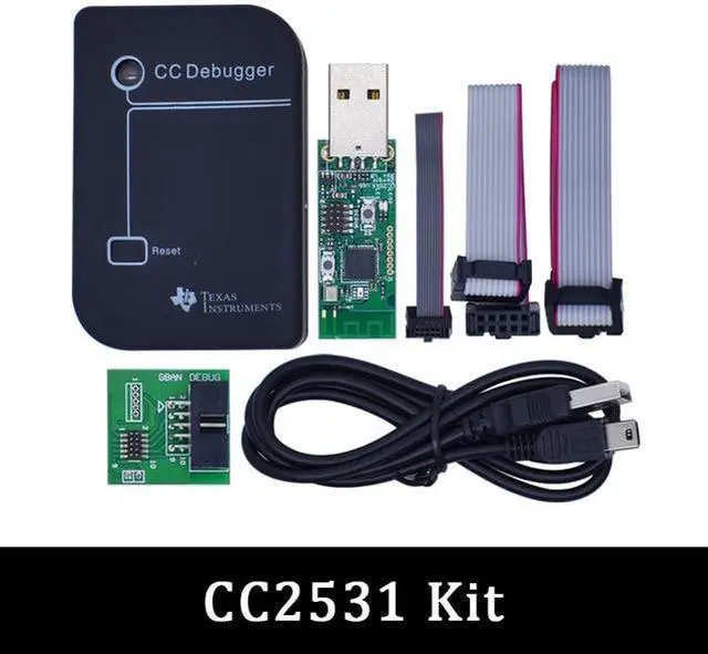 Main image of CC2531 Zigbee emulator, CC debugger, USB programmer, CC2540, CC2531, with antenna, bluetooth, connector, download cable