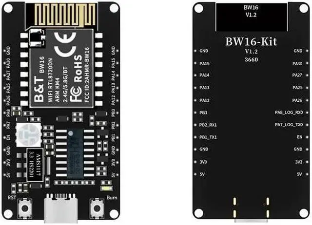 Alt view image 2 of 2 - BW16-Kit development board, low-power Bluetooth programmable module, RTL8720DN dual band WiFi, C-type interface