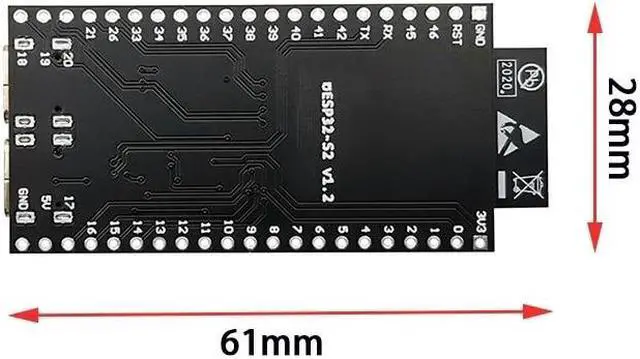 Alt view image 3 of 5 - ESP32-S2 development board ESP32-S2-WROVER-I Minimum system board ESP32-S2-WROOM-I Core board(ESP32-S2-WROVER-I)