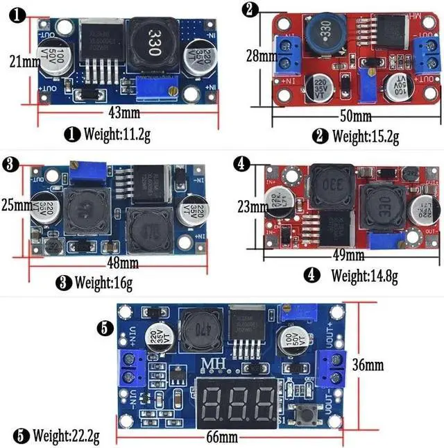 Alt view image 5 of 6 - XL6009 4A Boost Converter Step Up Adjustable 15W 5-32V to 5-50V DC-DC Power Supply Module High Performance Low Ripple(XL6009 With display)