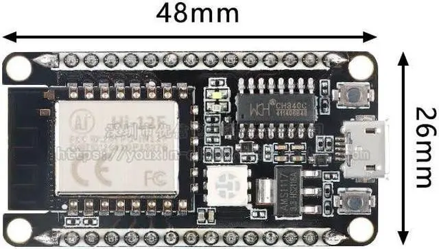 Alt view image 3 of 4 - Hi-12F-Kit 2.4G WiFi development board module equipped with HiSilicon Hi3861 chip PCB antenna