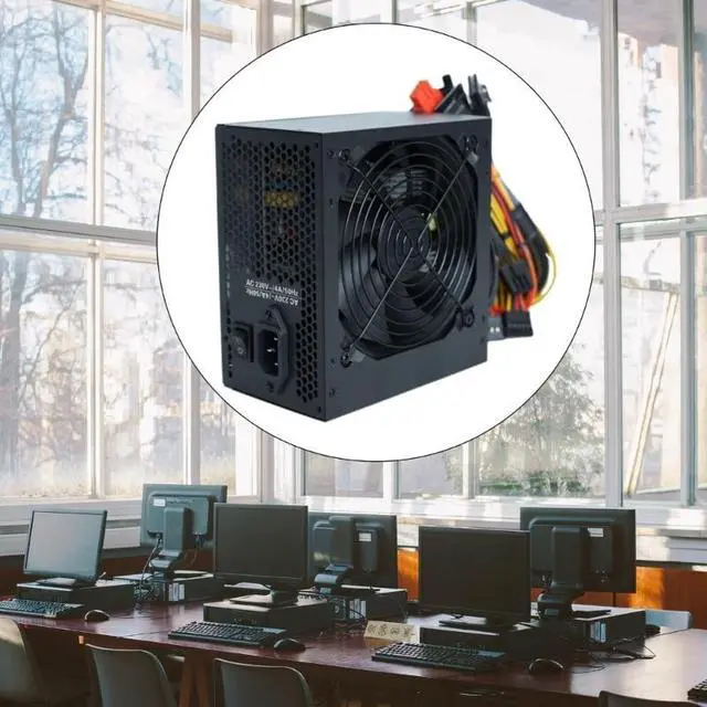 Alt view image 3 of 6 - PSU Rated-500W 120mm Fan Desktop Computer Power Supply Low Noise ATX-500W Fully Modular Gaming PC Power SourceEU plug