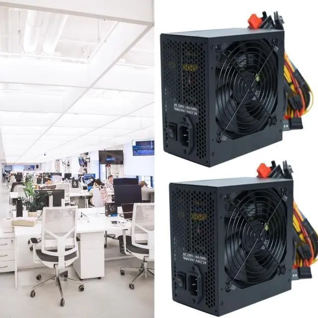 Alt view image 5 of 6 - PSU Rated-500W 120mm Fan Desktop Computer Power Supply Low Noise ATX-500W Fully Modular Gaming PC Power SourceEU plug