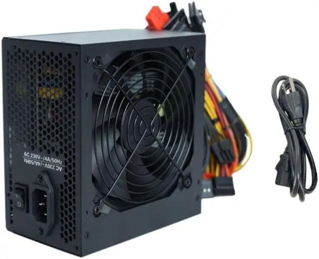 Alt view image 4 of 6 - Modular Gaming PC Power Supply PSU Rated-600W 120mm Fan 24Pin ATX 12V Desktop Computer Source AC180-264V EU plug