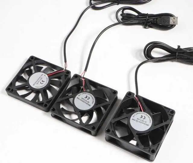 Alt view image 5 of 6 - 70mm Fan 7025 7015 7010 DC 5V USB Connector Quiet Cooling Fan for DIY Cooling Router Game TV Box Power Supply(1.5cm)