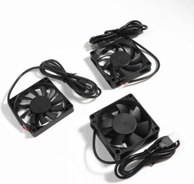 Alt view image 3 of 6 - 70mm Fan 7025 7015 7010 DC 5V USB Connector Quiet Cooling Fan for DIY Cooling Router Game TV Box Power Supply(1.5cm)