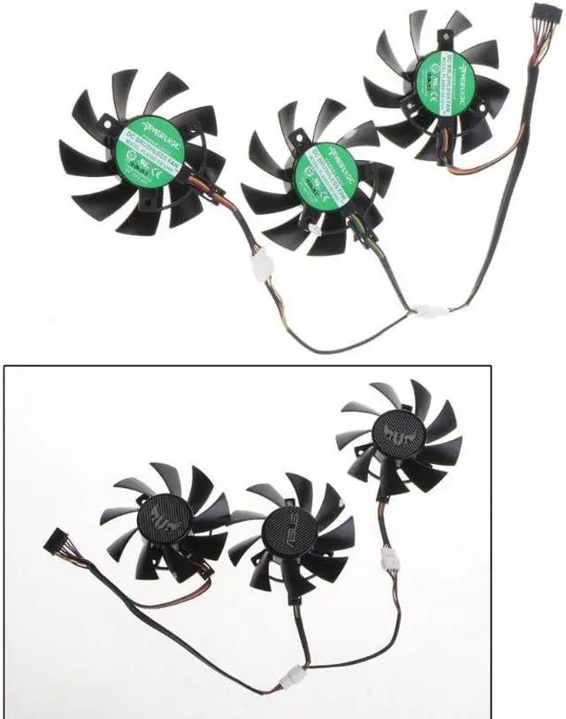 Alt view image 5 of 6 - 75mm 7Pin Cooling Fan PLA08015S12HH 0.5A 12V GPU Fan For ASUS TUF RX5700XT 5700 GTX1660 Graphics Card Fan Replacement