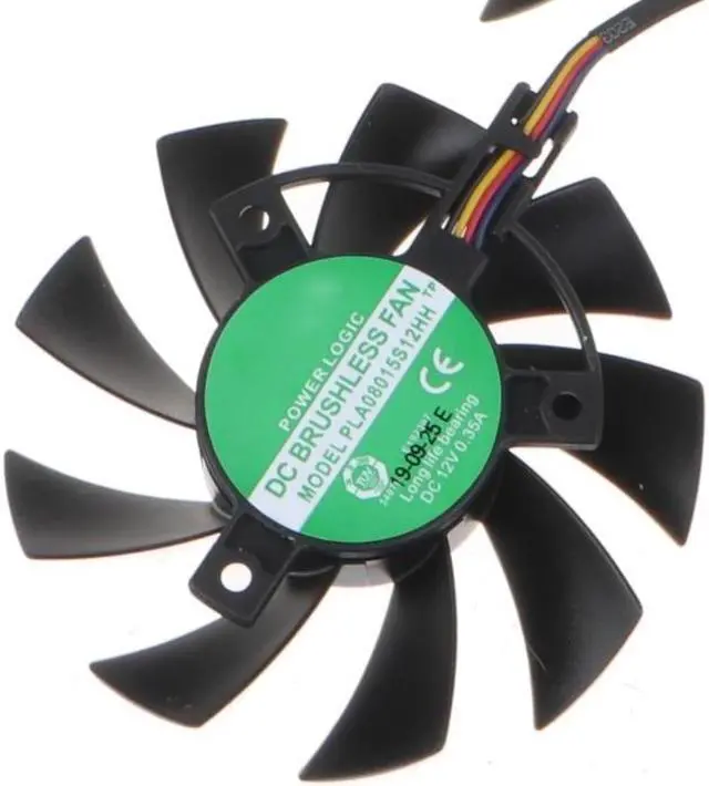 Alt view image 4 of 6 - 75mm 7Pin Cooling Fan PLA08015S12HH 0.5A 12V GPU Fan For ASUS TUF RX5700XT 5700 GTX1660 Graphics Card Fan Replacement