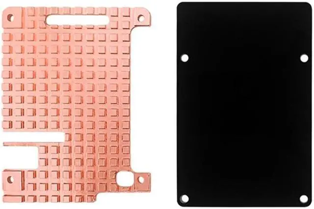 Alt view image 4 of 6 - Heatsink Kit for Raspberry Pi 4B Copper Thermal Conductive with Adhesive Tape for Cooling RPI4 Model 4B Radiator