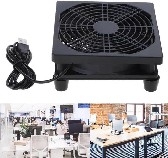 Alt view image 3 of 6 - 120mm 5V USB Powered Fan Cooling for Router Modem TV Box Router Cooling Case Fan for Cooling Various Electronics Device