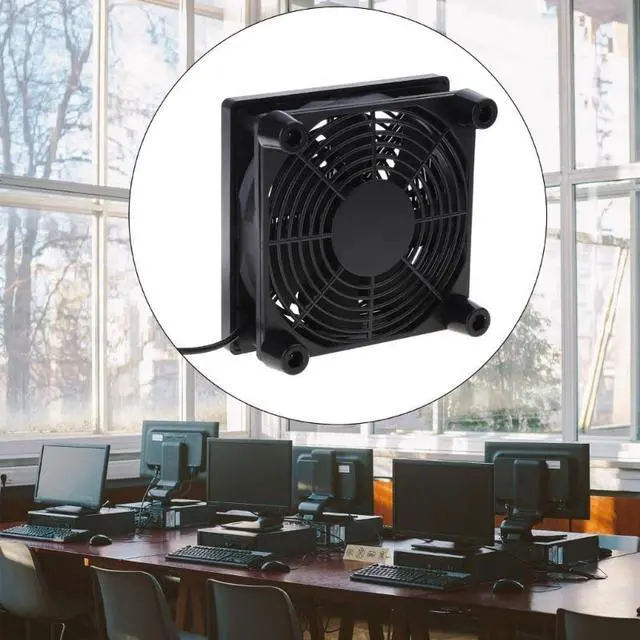 Alt view image 4 of 6 - 120mm 5V USB Powered Fan Cooling for Router Modem TV Box Router Cooling Case Fan for Cooling Various Electronics Device