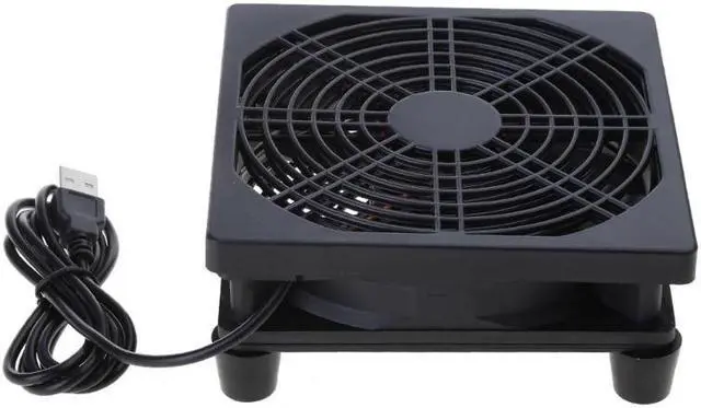 Alt view image 5 of 6 - 120mm 5V USB Powered Fan Cooling for Router Modem TV Box Router Cooling Case Fan for Cooling Various Electronics Device