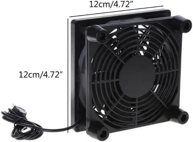 Alt view image 6 of 6 - 120mm 5V USB Powered Fan Cooling for Router Modem TV Box Router Cooling Case Fan for Cooling Various Electronics Device