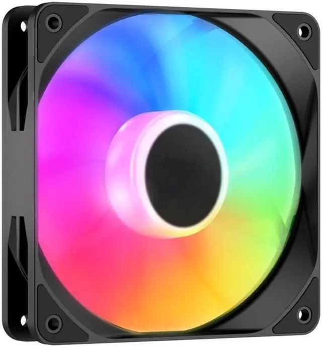 Main image of RS120 ARGB 120mm Cooling Fan 4Pin PWM Adjust Speed Fan Computer Case Fan 24.8-59.6CFM Strong Air Volume Computer Fans (Black)