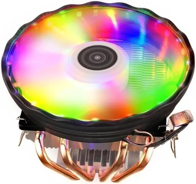 Alt view image 4 of 6 - 2/4 Heatpipes RGB CPU Cooler Radiator Silent PWM 4PIN For LGA 1150 1151 1155 1200 1366 2011 X79 X99 AM3 AM4 Radiator(2 Heatpipes)