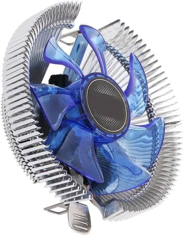 Alt view image 4 of 6 - CPU Fan Desktop Computer PC Cooler Blue LED Aluminum Heatsink CPU Cooling Radiator for LGA 775 1150 1155 1156 1366 2011