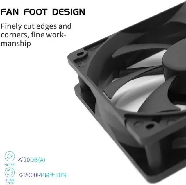Alt view image 5 of 6 - 120x120x25mm 12V Large 4Pin 3Pin Computer Heatsink Cooler Radiator 12cm Cooling Fan For Chassis PC Case(4PIN)