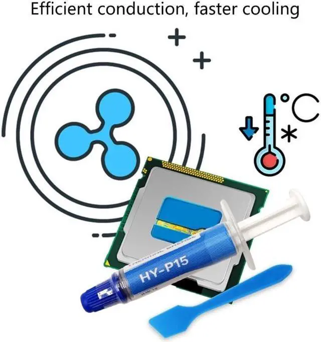Alt view image 6 of 6 - HY P15 1g/2g Silicone Heatsink Grease Thermal Compound Paste 15.2-W High Conductive For CPU GPU Chipset Notebook Cooling(1G)