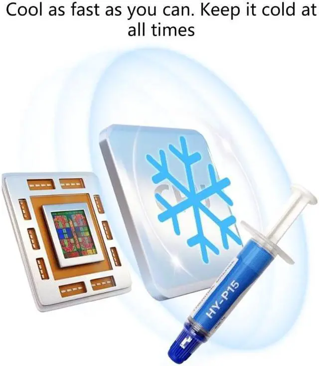 Alt view image 4 of 6 - HY P15 1g/2g Silicone Heatsink Grease Thermal Compound Paste 15.2-W High Conductive For CPU GPU Chipset Notebook Cooling(1G)