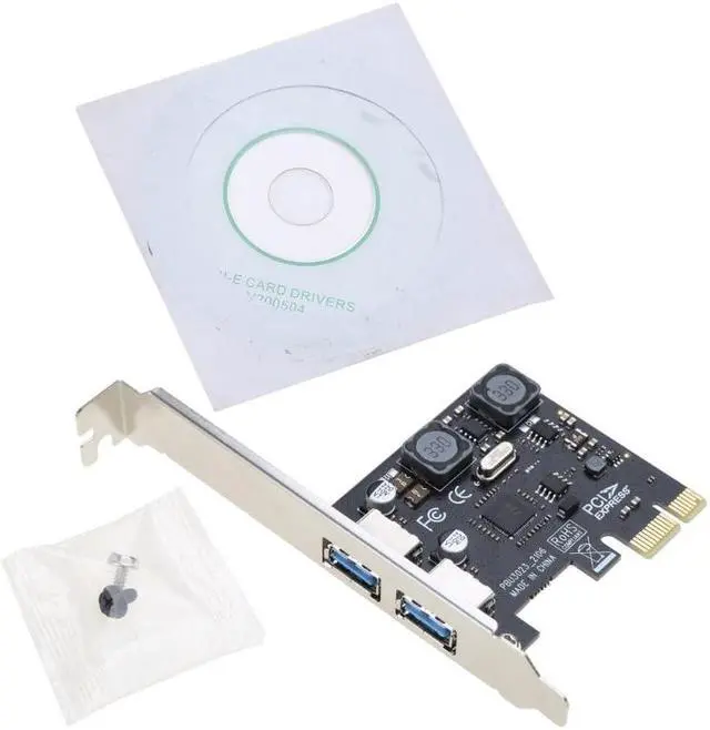 Alt view image 2 of 6 - PCI-E to USB 3.0 Adapter 2-Ports 5Gbps Self-Powered USB 3.0 PCI E Expansion Card PCI Express USB Card for Desktop