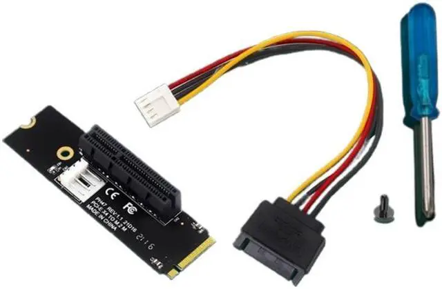 Main image of D7YC M.2 NGFF- to PCI-E 4X Riser Card M2 M Key SSD to PCIe X4 Adapter with LED Indicator SATA ICO Riser for Bitcoin Mining