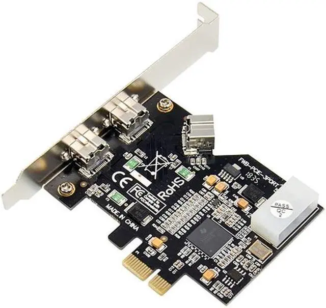 Alt view image 5 of 6 - D7YC PCIE 1394B 3-Port Image Video Capture Card Expansion Controller Texas Instruments TI XIO2213AZAY Chip