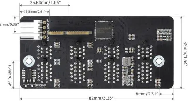 Alt view image 4 of 6 - Mini Base Board for Raspberry Pi Computer Module 4 CM4 Onboard PCIE 2 Gen 4 Ways Connector ASM1184 Advanced Chip