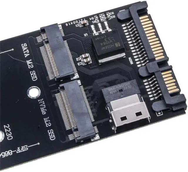 Alt view image 4 of 6 - 22Pin SATA Adapter SFF-8654 to M.2 U2 Kit NGFF M-Key To Slimline SAS NVME PCIe SSD SATA SSD Adapter For Mainboard