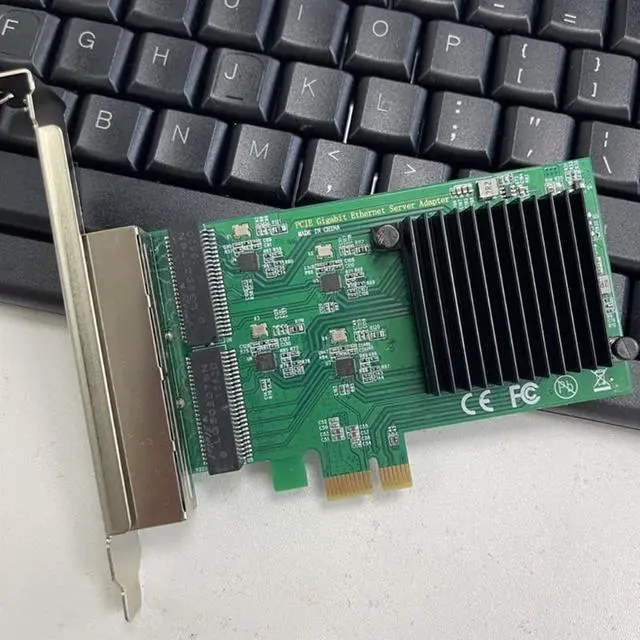 Alt view image 3 of 6 - 4-Port 2500Mbps PCI-E Card Gigabit Network Card RTL8111H RJ45 Game Network Card Wire PCIE 2500Mbps LAN Adapter Card