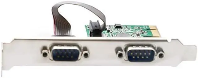 Alt view image 4 of 6 - 2 Port Serial PCI Express Expansion Card RS232 Com Serial Card PCIE Riser Converter Adapter for Windows AX99100 Chip