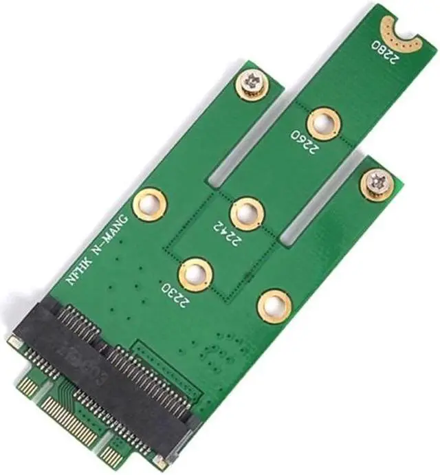 Alt view image 4 of 6 - NGFF M.2 B+M Key To MSATA PCI-E PCI-Express SATA SSD Converter Adapter Card For 2230/2242/2260/2280 M.2 NGFF SSD